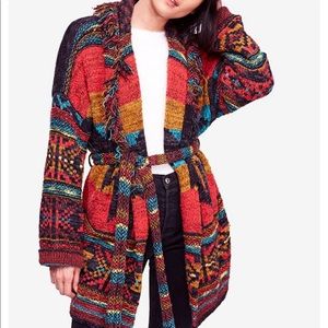Free People Wild Wild West Belted Cardi